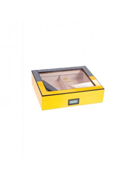 Cohiba 2025 Model Classics Humidor - Sarı Siyah Cohiba 2025 Model Classics Humidor - Sarı Siyah