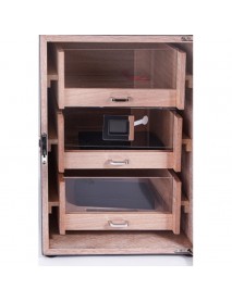 Cohiba 2025 Model Üç Çekmeceli Humidor - Siyah Lake