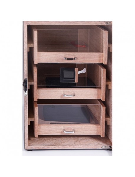 Cohiba 2025 Model Üç Çekmeceli Humidor - Siyah Lake Cohiba 2025 Model Üç Çekmeceli Humidor - Siyah Lake