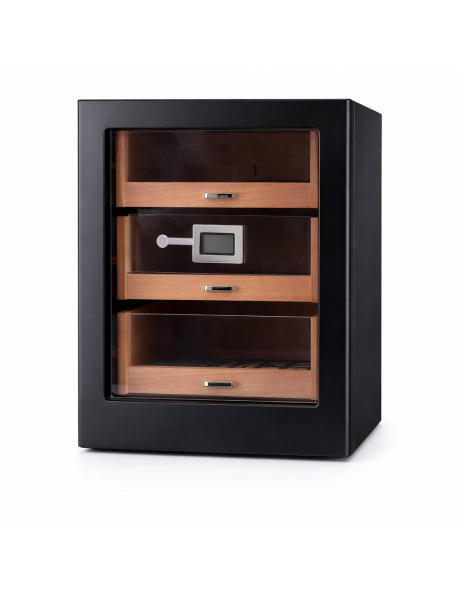 Cohiba 2026 Model Üç Çekmeceli Humidor - Siyah Lake