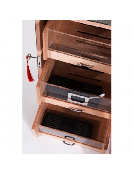 Cohiba 2025 Model Üç Çekmeceli Humidor - Karbon Gri Cohiba 2025 Model Üç Çekmeceli Humidor - Karbon Gri