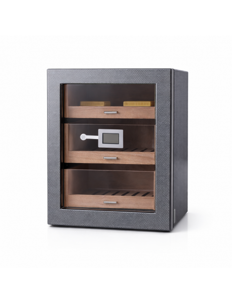 Cohiba 2026 Model Üç Çekmeceli Humidor - Karbon Gri