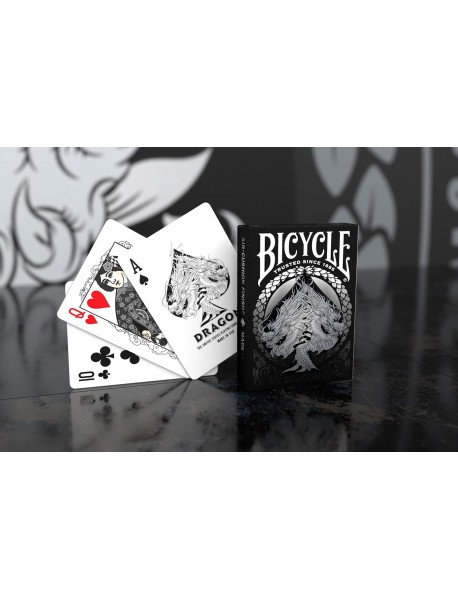Bicycle Dragon Black Gümüş Folyo Premium Oyun Kartı Bicycle Dragon Black Gümüş Folyo Premium Oyun Kartı