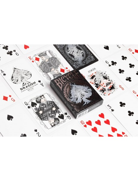 Bicycle Dragon Black Gümüş Folyo Premium Oyun Kartı Bicycle Dragon Black Gümüş Folyo Premium Oyun Kartı