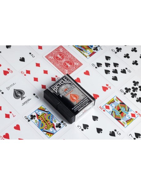 Bicycle Prestige Red Kırmızı %100 Plastic Dura-Flex Premium Oyun Kağıdı iskambil Kartları Destesi Bicycle Prestige Red Kırmızı %100 Plastic Dura-Flex Premium Oyun Kağıdı iskambil Kartları Destesi