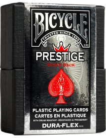 Bicycle Prestige Red Kırmızı %100 Plastic Dura-Flex Premium Oyun Kağıdı iskambil Kartları Destesi Bicycle Prestige Red Kırmızı %100 Plastic Dura-Flex Premium Oyun Kağıdı iskambil Kartları Destesi