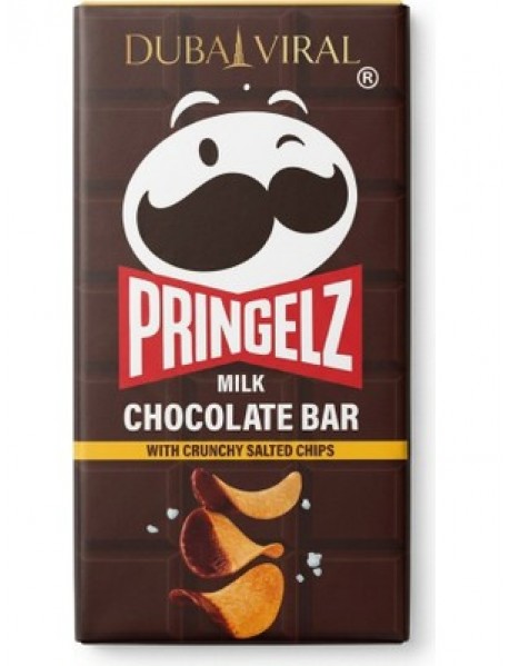 Pringelz Çıtır Tuzlu Cipsli Sütlü Çikolata 140 Gr