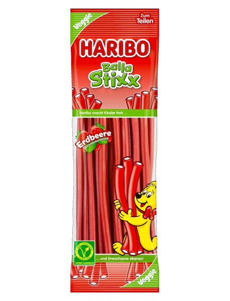 Haribo Balla Stixx Çilek Dolgulu Jel Şeker 200 Gr