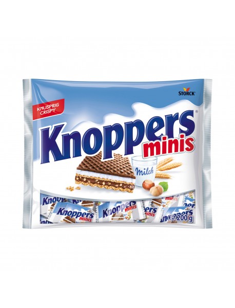 Knoppers Mini Fındıklı Süt Kremalı İthal Gofret 200 Gr