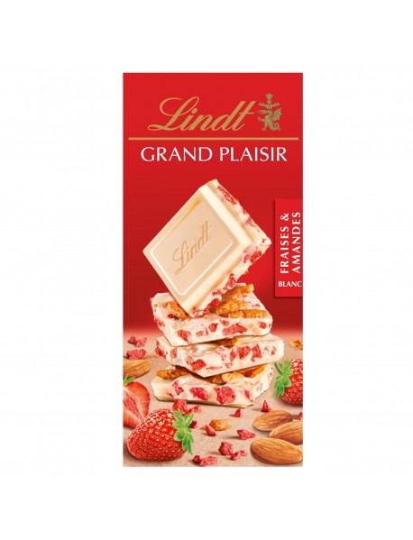 Lindt Grand Plaisir Badem ve Çıtır Çilekli Beyaz Çikolata 150 Gr