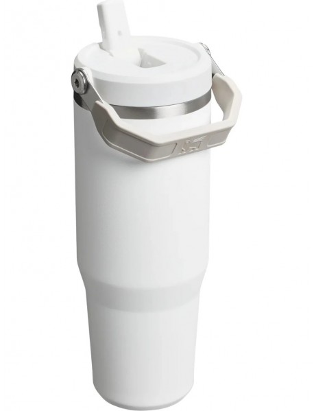 Stanley IceFlow Flip Straw Tumbler Pipetli Termos 0.89L Beyaz Stanley IceFlow Flip Straw Tumbler Pipetli Termos 0.89L Beyaz