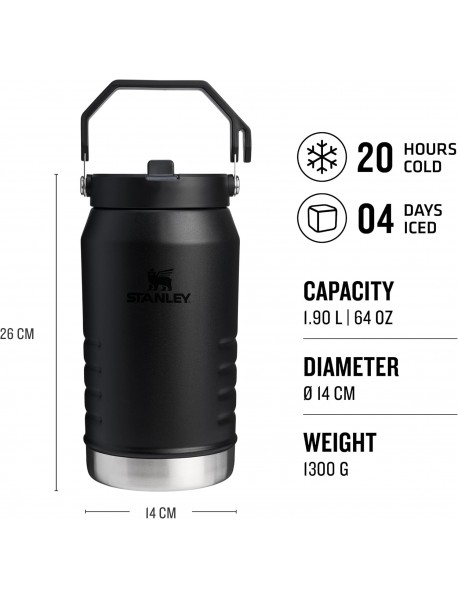 Stanley The Ice Flow Flip Straw 2.0 Su Termosu 1.9 L - Siyah Stanley The Ice Flow Flip Straw 2.0 Su Termosu 1.9 L - Siyah