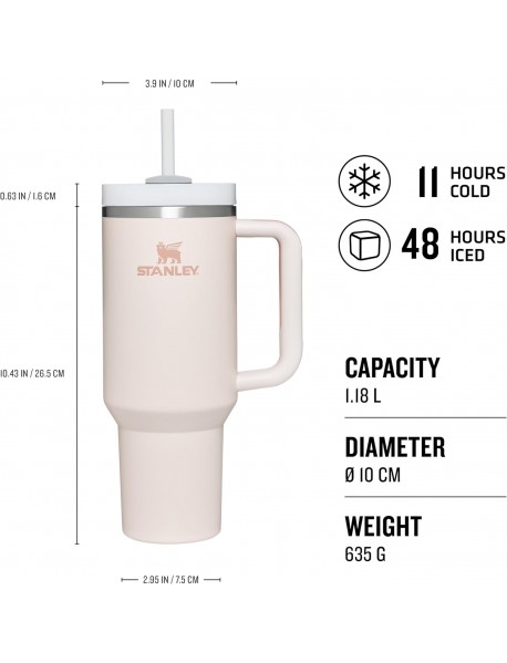 Stanley Quencher H2.O FlowState™ Tumbler Pipetli Termos 1.18L - Pembe